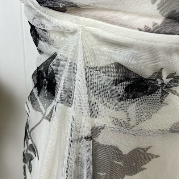 Eliza J. White and black floral, netted overlay dress semi- formal- size 14 - Picture 2 of 10